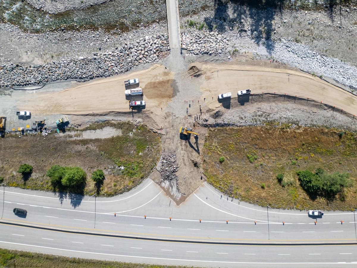 Aerial of earthworks project